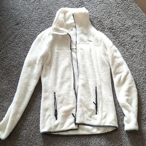 White Fleece Zip-Front